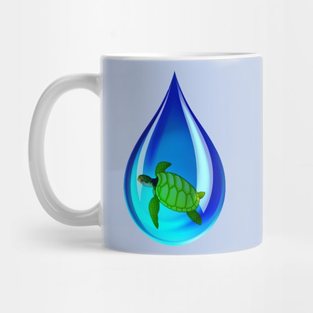 Water Drop and Turtle by HolidayBug